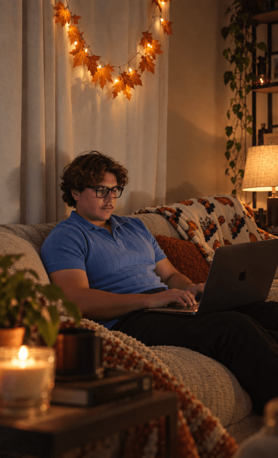 Hector Virrey working on a laptop