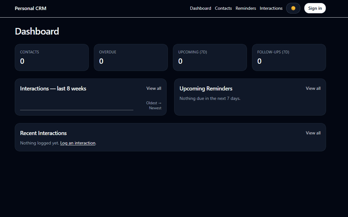 Personal CRM preview